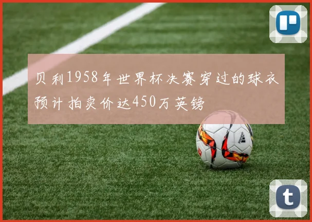 贝利1958年世界杯决赛穿过的球衣预计拍卖价达450万英镑